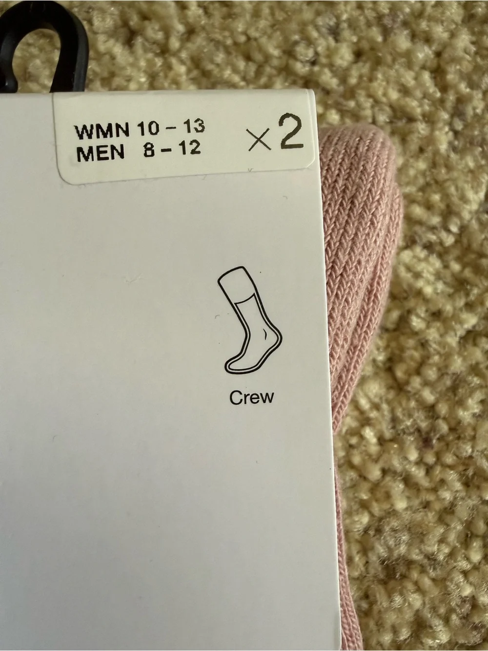 Nike Everyday Cushioned Crew Socks — Mint Green & Blush Pink (2-Pack)